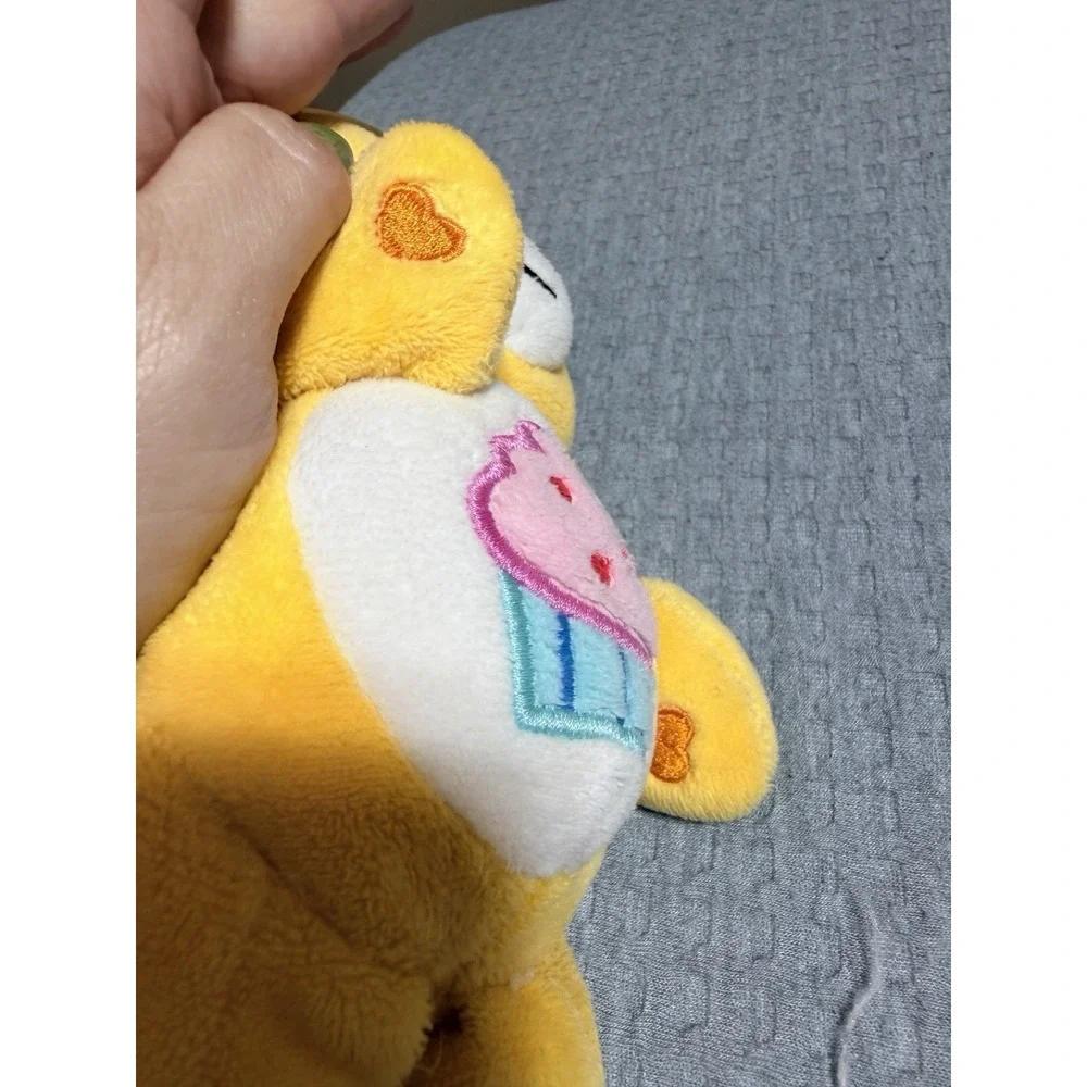 Care Bears Yellow Birthday Bear Stuffed Animal Plush Cupcake Party Hat 12